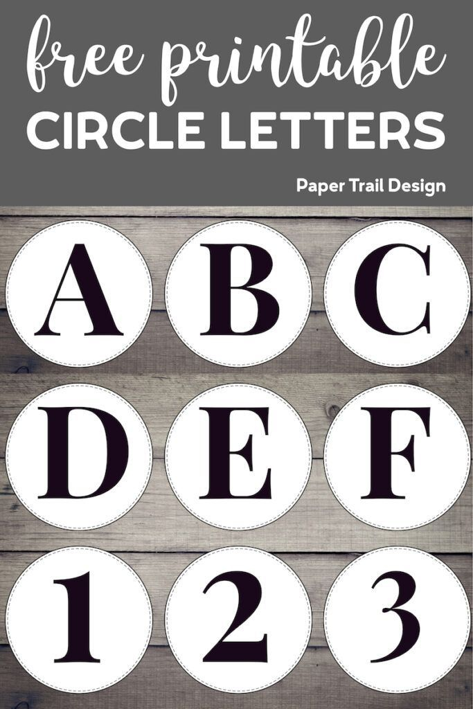 Free Printable Circle Banner Letters Entire Alphabet Paper Trail 