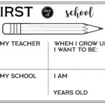 Free Printable First Day Of School All About Me Sign Paper Trail Design