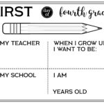 Free Printable First Day Of School All About Me Sign Paper Trail Design