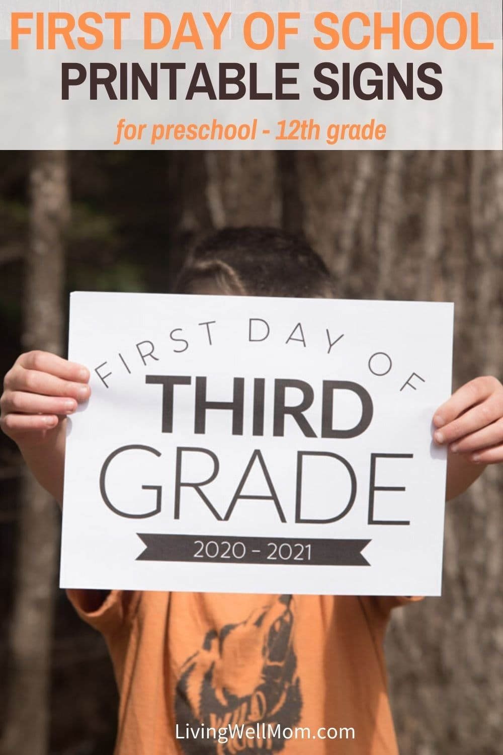 Free Printable First Day Of School Sign For All Grades 2020 2021 