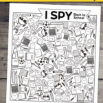 Free Printable I Spy Back To School Activity Activity