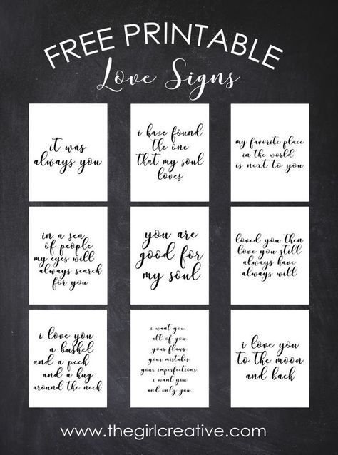 Free Printable Love Signs Wedding Quotes Printable Printable Quotes