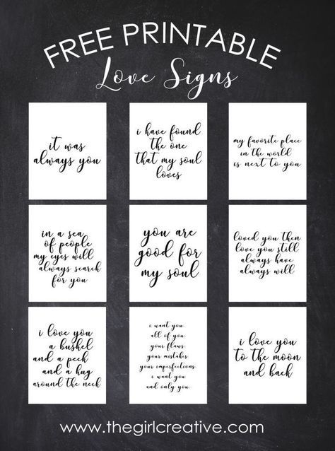 Free Printable Love Signs Wedding Quotes Printable Printable Quotes 