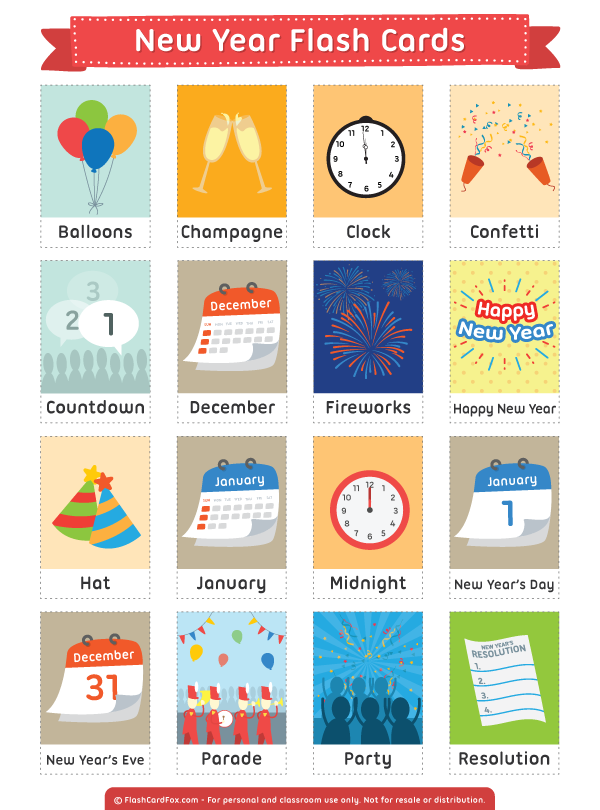 Free Printable New Year Flash Cards Download Them In PDF Format At 