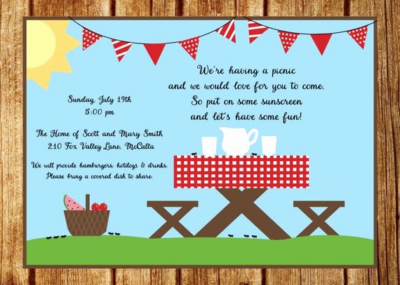 Free Printable Picnic Invitation Template Elegant Summer Picnic 