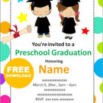 Free Printable Preschool Graduation Invitations Templates Graduat