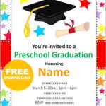 Free Printable Preschool Graduation Invitations Templates Graduation