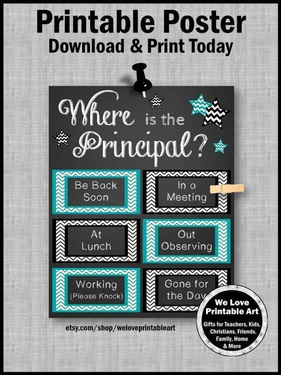 Gift For School Principal Office Door Sign Where Is The Etsy 