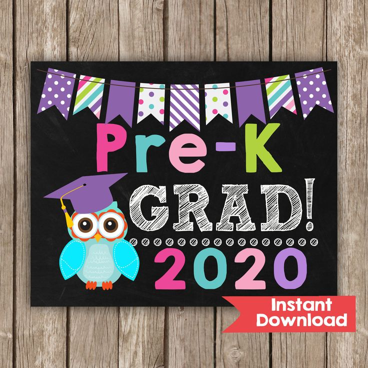 Girl PRE K Preschool GRADUATION Sign PRE KGraduate Last Day Of Pre K 