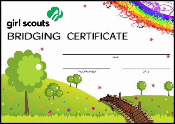 Girl Scout Certificate Template Best Of Bridging Certificate Girl 