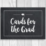 Graduation Party 5x7 Or 8x10 Printable Chalkboard Sign Cards Etsy