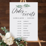 Greenery Order Of Events Sign Order Of Service Wedding Day Etsy