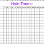 Habit Tracker Excel Download Etsy Grade Book Template Free Weekly