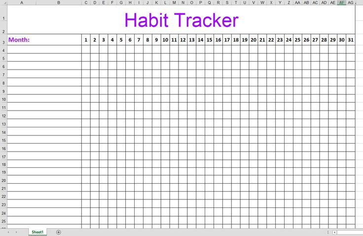 Habit Tracker Excel Download Etsy Grade Book Template Free Weekly 