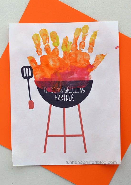 Handprint Grill And Gift Idea For Father s Day BBQ Loving Dads Kids 