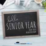 Hello Senior Year Sign Class Of 2021 Sign First Day Of School Sign