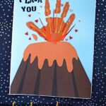 I Lava You Handprint Volcano Keepsake Printable gluedtomycrafts Kid