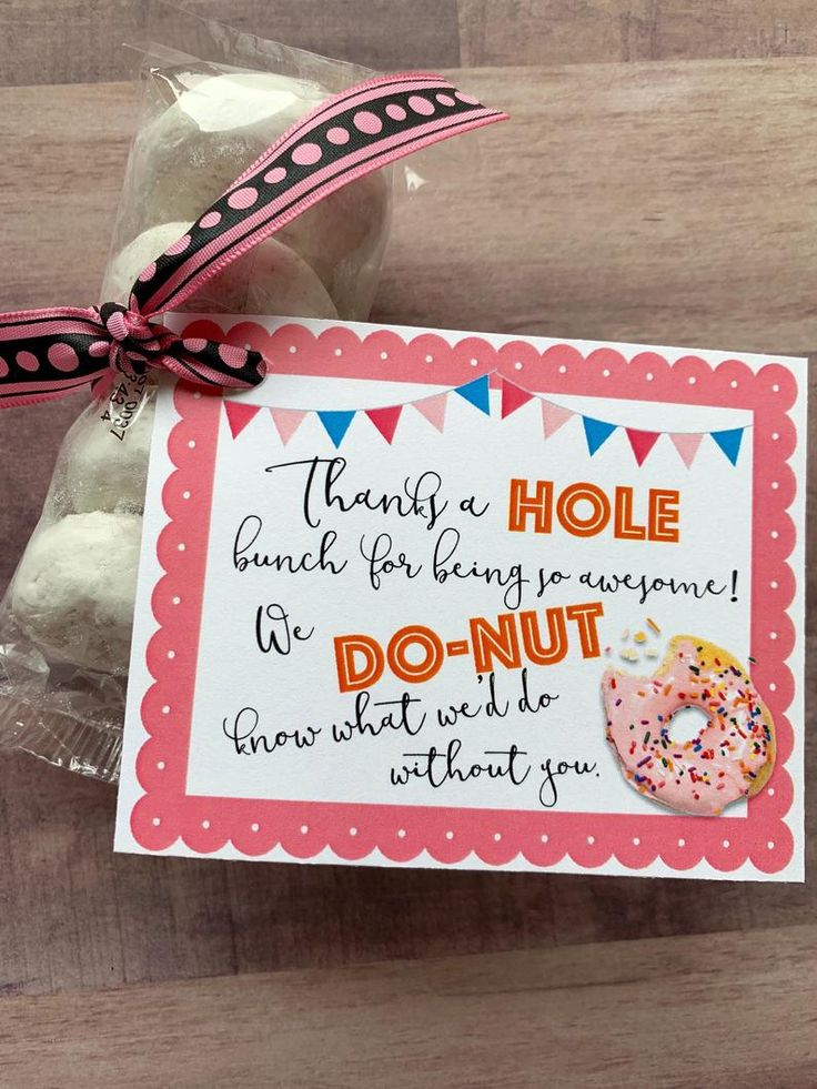 INSTANT DOWNLOAD Donut Appreciation Printables Holes Thank You Etsy