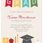 Kindergarten Graduation Invitation Template Presch In 2020