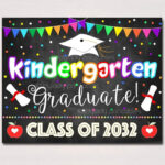 Kindergarten Graduation Photo Sign Class Of 2032 Digital Instant