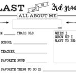 Last Day Of School Free Printable All About Me Sign Paper Trail Design