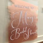 New ROSE GOLD Painted Acrylic Perfect For A Welcome Sign For Your