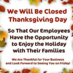 Office Closure Announcement For Thankgiving Day