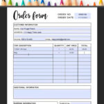 Order Form Template Editable Order Form Printable Editable Etsy