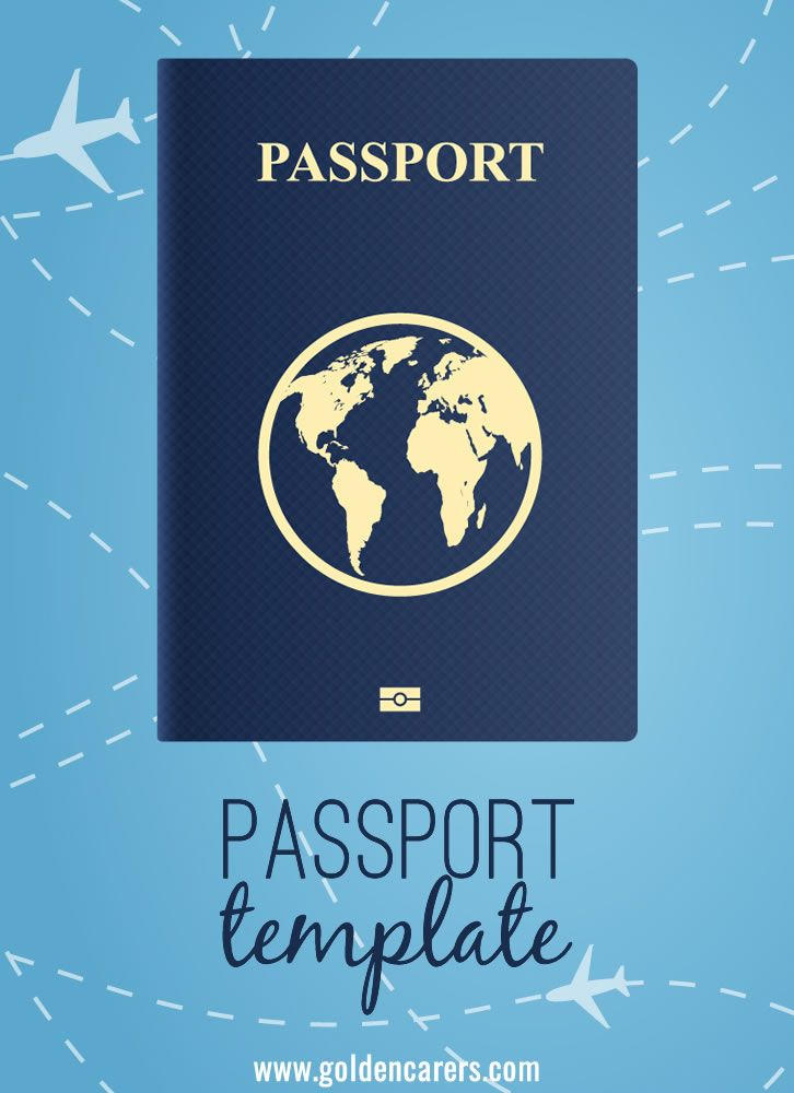 Passport Template For Armchair Travel Passport Template Armchair 