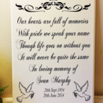 Personalised Wedding Memorial Sign In Loving Memory Plaque Wedding