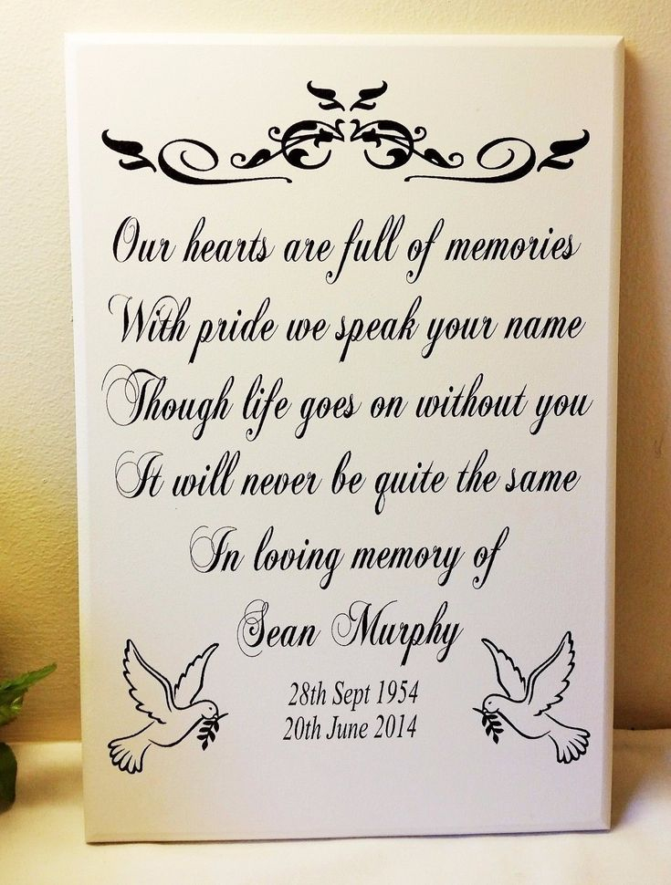 Personalised Wedding Memorial Sign In Loving Memory Plaque Wedding 