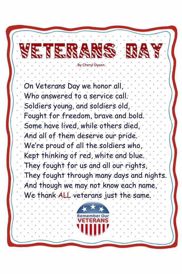 Pin By Mary Lou Ryabik On Red White Blue Veterans Day Poem 