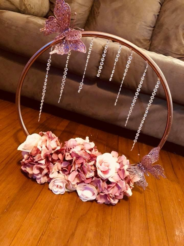 Pin By Shronda Thrower On Hula Hoop Centerpieces Ideas Diy Wedding 