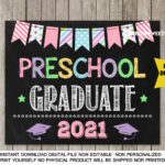 Preschool GRADUATION Sign Preschool Graduate Class Of 2021 Etsy