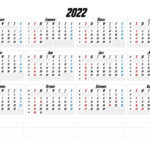 Printable 2022 Calendar With Week Numbers 6 Templates 12 Month