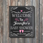 PRINTABLE Baby Shower Welcome Sign Personalized Welcome To Baby Shower