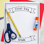 Printable First And Last Day Of School Signs Fun Handprint Art