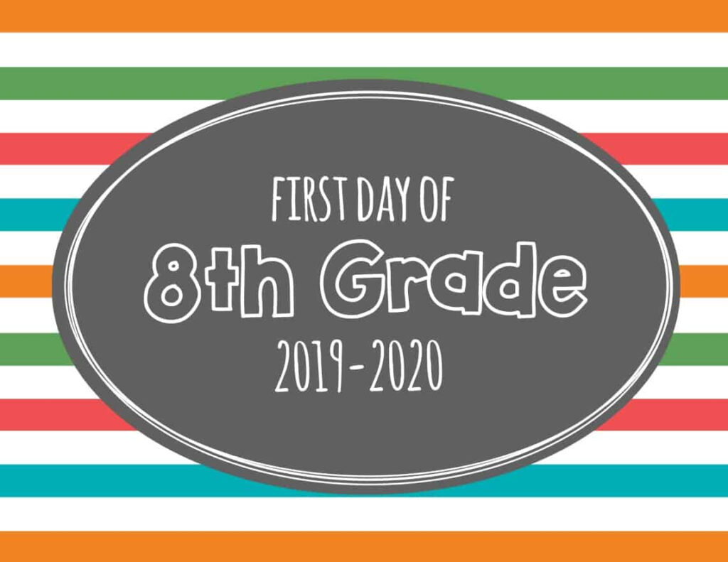 Printable First Day Of School Signs 2019 Mary Martha Mama