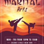 Printable Martial Arts Class Advertisement Poster Design Martial Arts