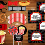 Printable Movie Night Birthday Party Package Decorations Hollywood