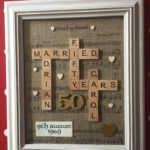 Scrabble Tiles Golden Wedding 50th Anniversary Gift 50th anniversary