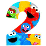 Sesame Street Elmo 2nd Birthday Cookie Monster Big Bird Patch Os