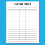 SIGN UP Sheet Printable Blank Sign Up Volunteers Potluck Etsy