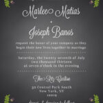 Spanish Rose Chalkboard Wedding Invitation Suite 2 DIY Printable Custom