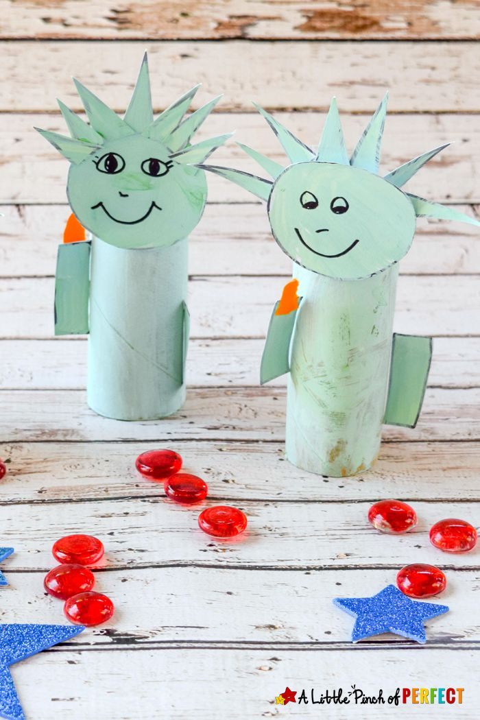 Statue Of Liberty Toilet Paper Roll Craft And Free Template For 4th Of