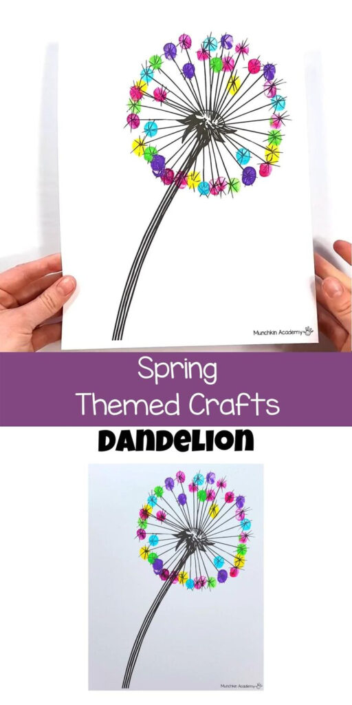 Thumbprint Dandelion Video In 2021 Preschool Crafts Spring Crafts 