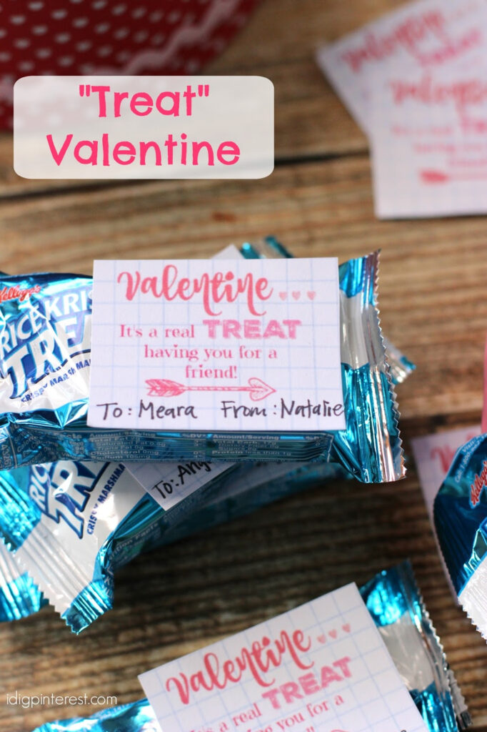  Treat Valentine Idea With Free Printable Tags I Dig Pinterest