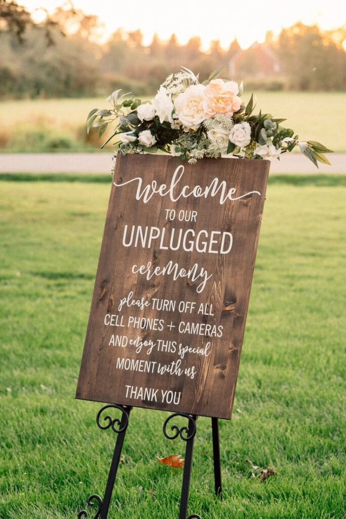 Unplugged Wedding Sign Unplugged Ceremony Sign Vertical Etsy In 2020 