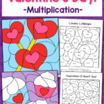 Valentine s Day Color By Number Multiplication Worksheets Mamas