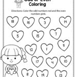 Valentine s Day Odd Or Even Coloring Math Worksheets And A
